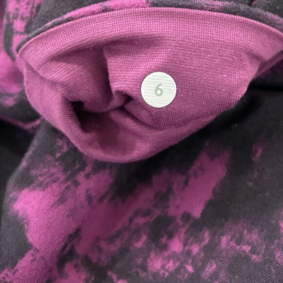 Lululemon Size 6 Wunder Under Purple Tie Dye Luon Pull On Stretch Leggings - Picture 3 of 5